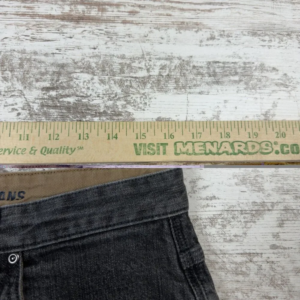Duluth Trading Flex Ballroom Jeans Mens 32x28.5 Washed Black Stretch Gusseted